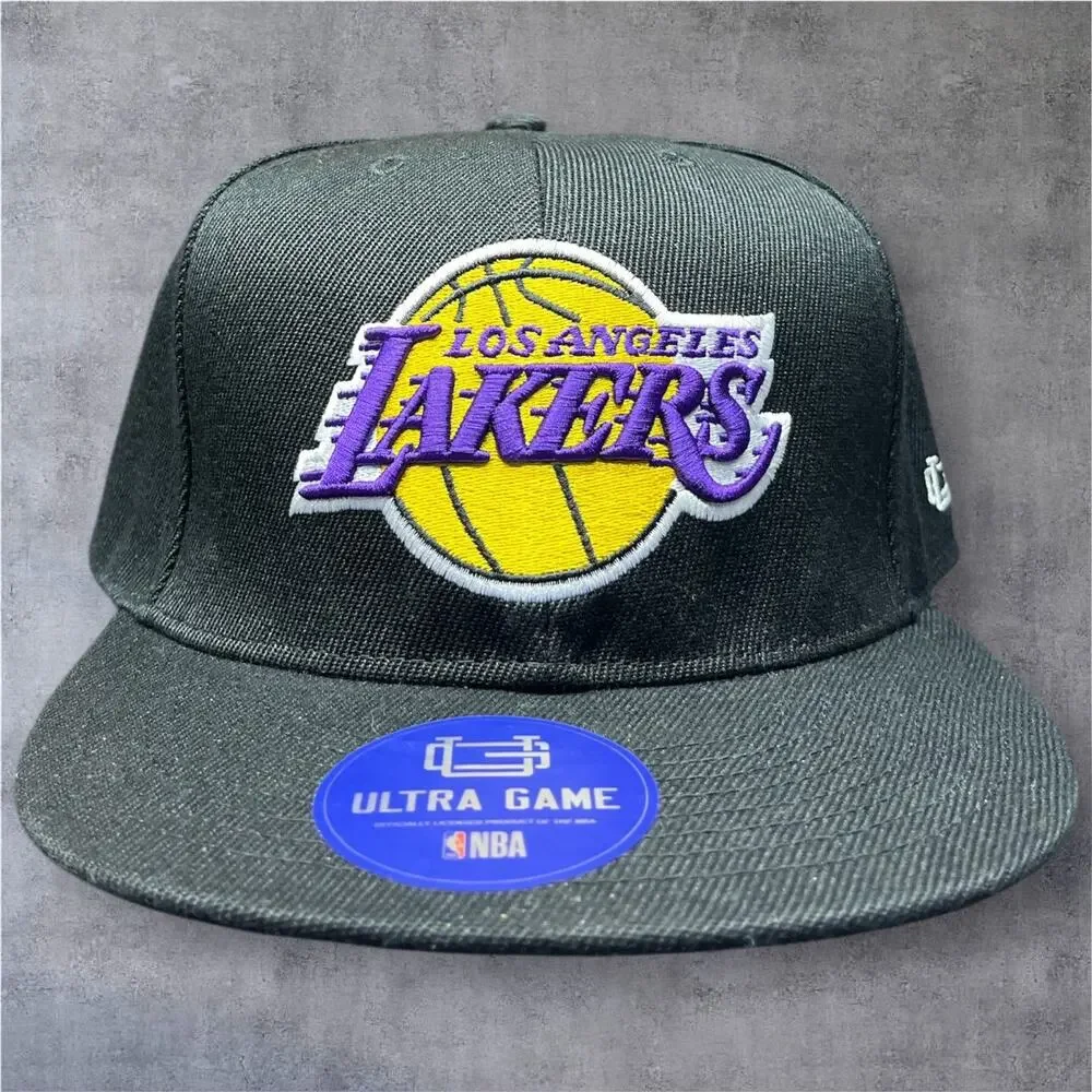 NBA LA Los Angeles Lakers Purple Black Ultra Game Men’s Snap Back Hat Cap NEW